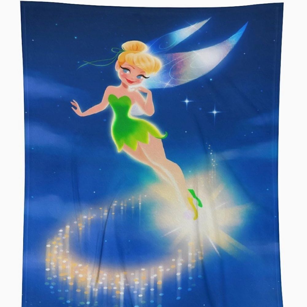 Disney Tinker Bell soft throw blanket 38” x 52”